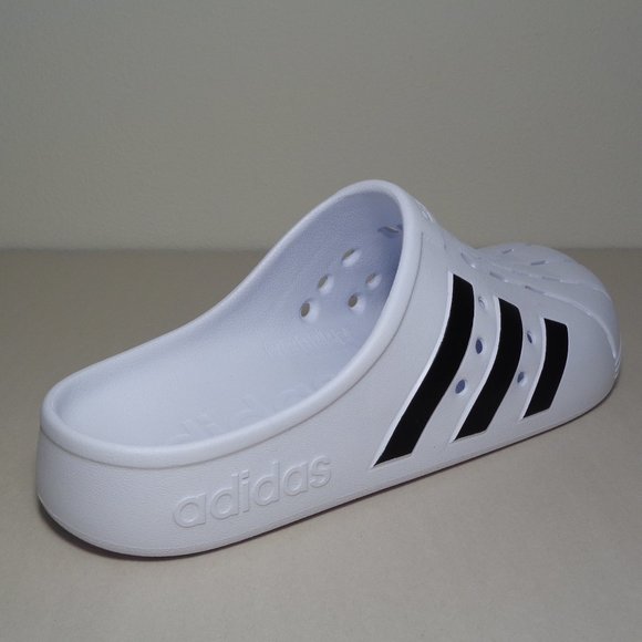 Adidas Size 11 M ADILETTE White Black Clogs Slides Sandals New Men\'s Shoes main image 8